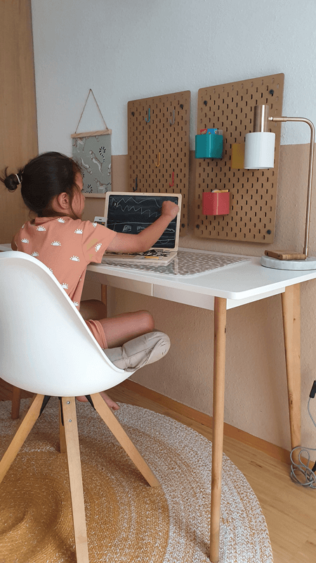 Wooden Laptop with Magnet Board