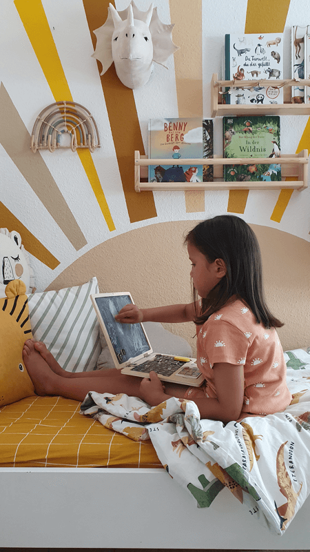 Wooden Laptop with Magnet Board