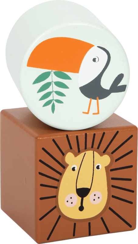 Wooden Safari Explorer's Sensory Tactile Sound Building Blocks