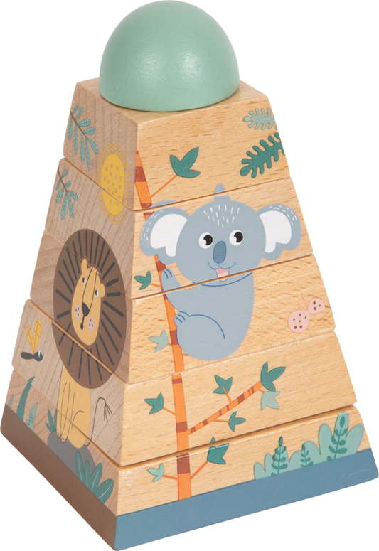 Wooden Safari Stacking Tower