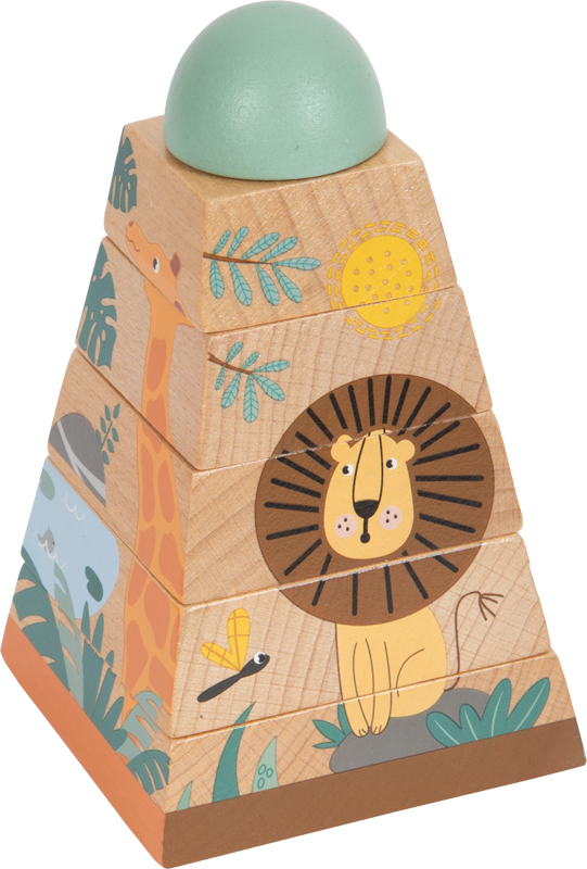 Wooden Safari Stacking Tower