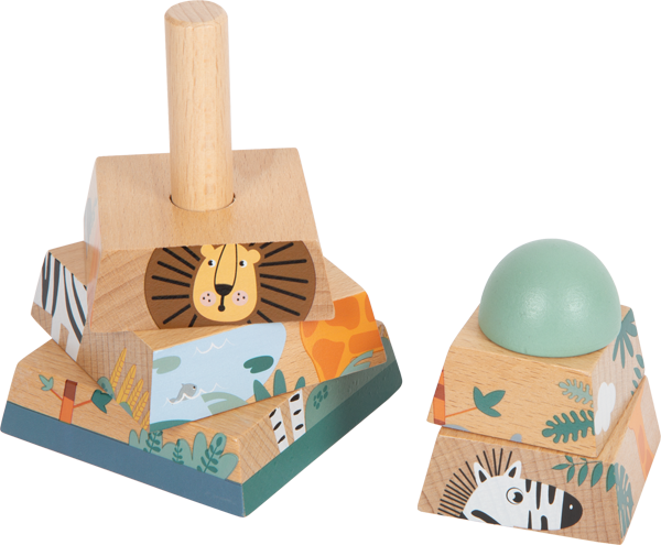 Wooden Safari Stacking Tower