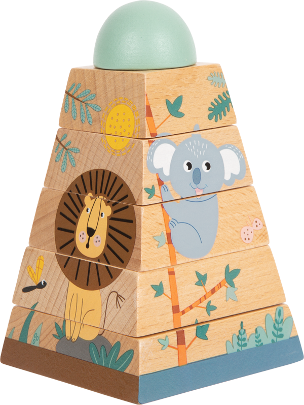 Wooden Safari Stacking Tower