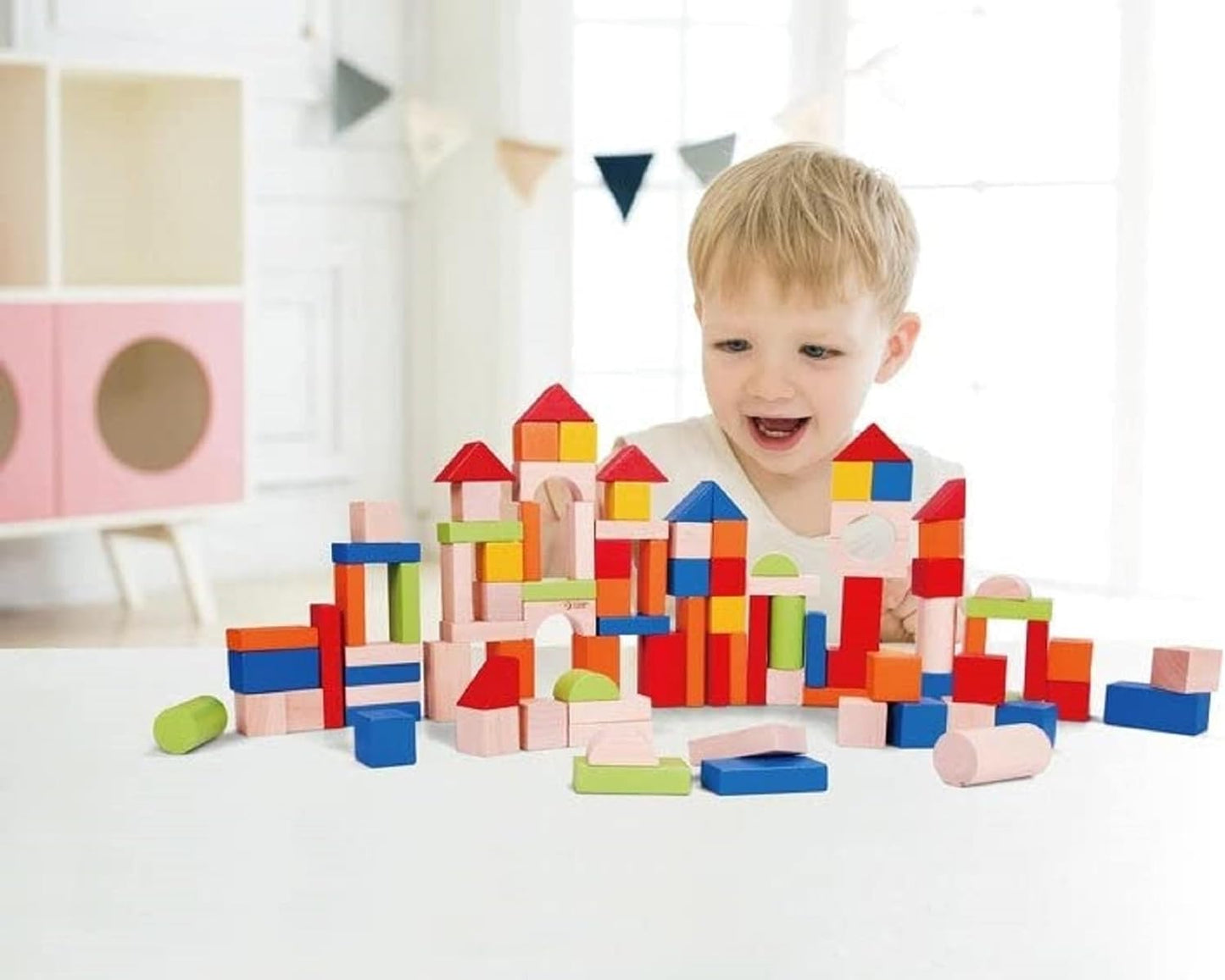 Wooden Building Blocks - 100 Piece