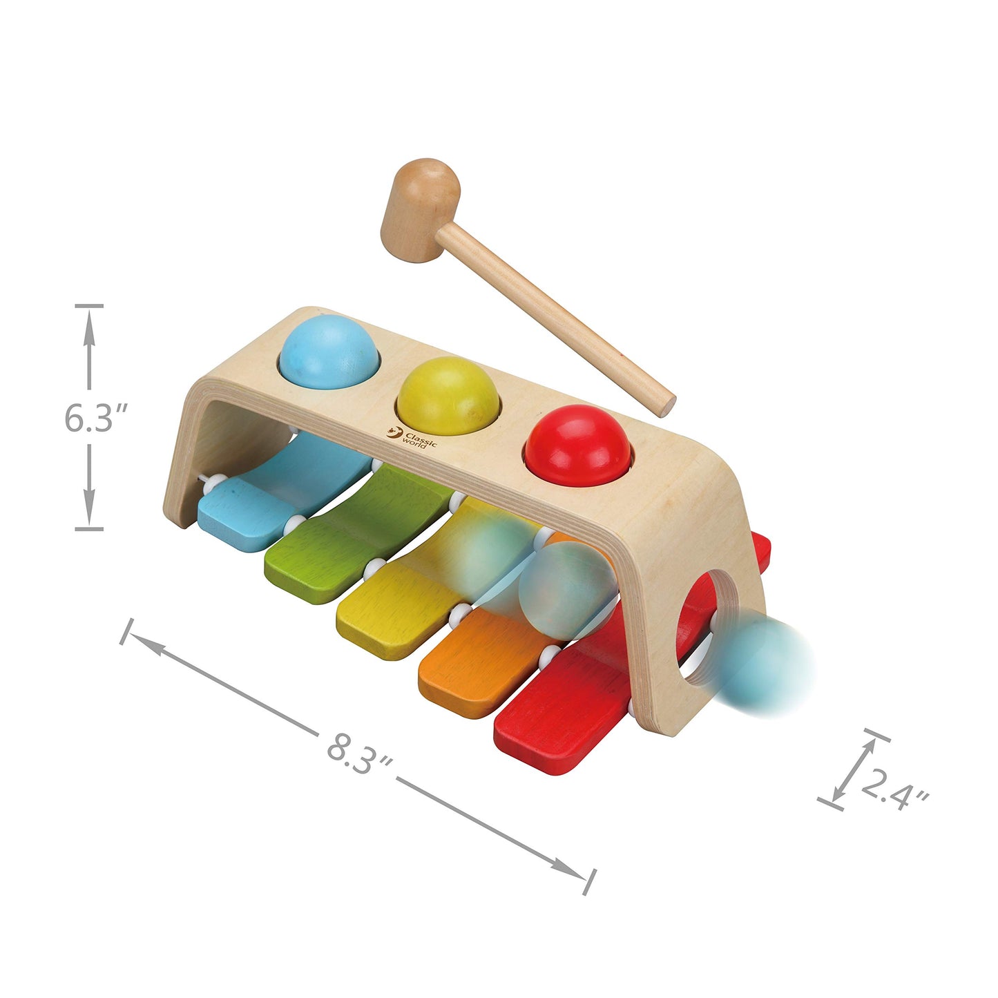 2-in-1 Hammer Bench with Xylophone