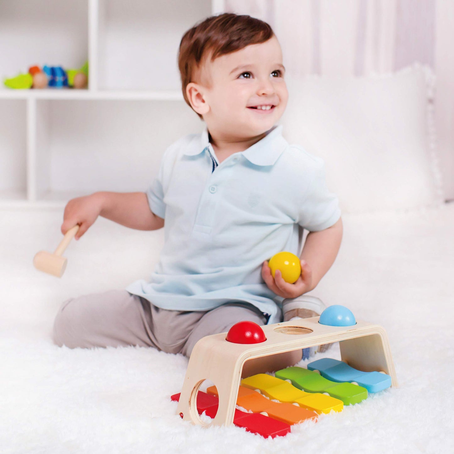 2-in-1 Hammer Bench with Xylophone