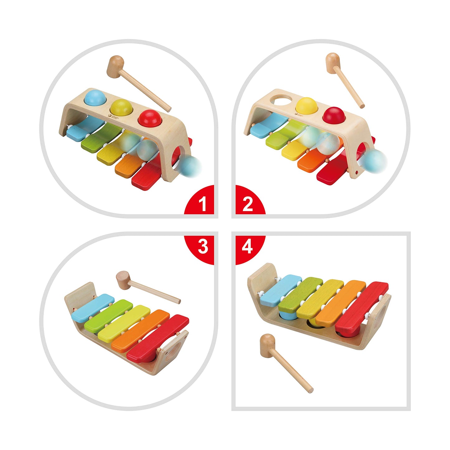 2-in-1 Hammer Bench with Xylophone