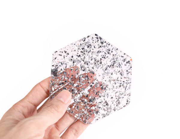 Glitter Acrylic Tactile Shapes - 6 Pieces