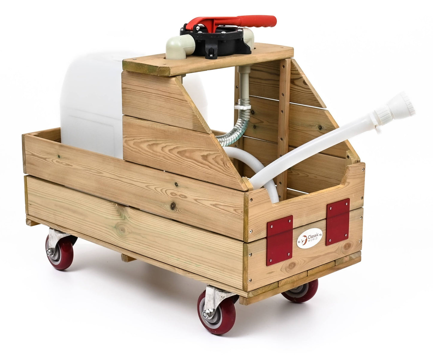 Outdoor Wooden Watering Cart