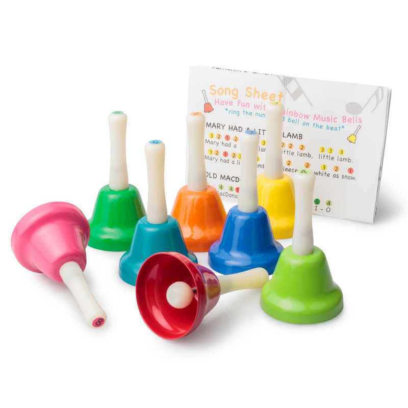 Rainbow Musical Hand Bells - Set of 8