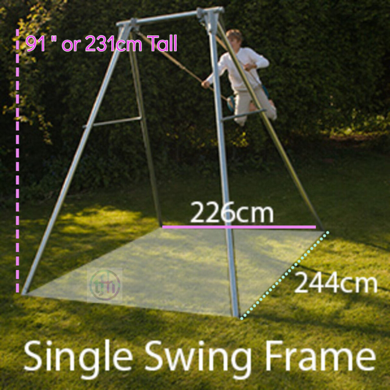 Single Galvanized Steel Swing Frame (Frame only)