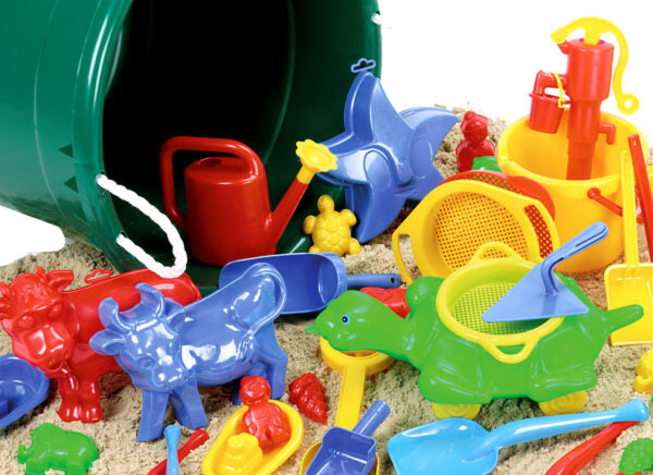 Sand & Water Play Set In Giant Tub