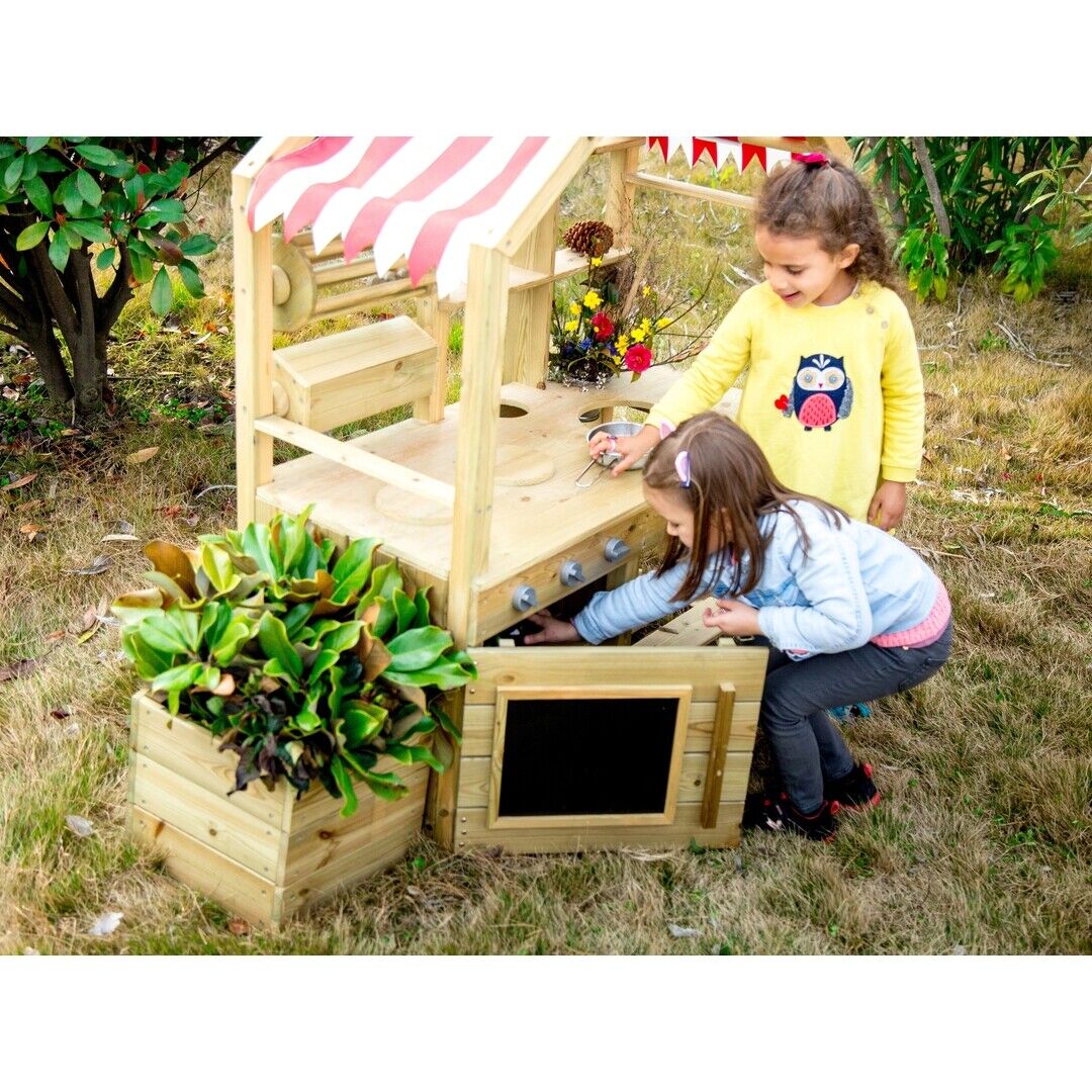 Large Outdoor Wooden Kitchen