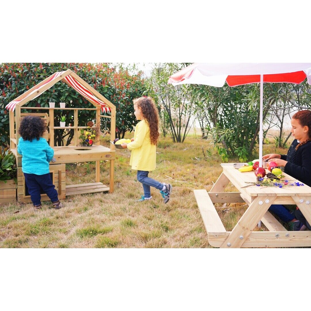 Large Outdoor Wooden Kitchen